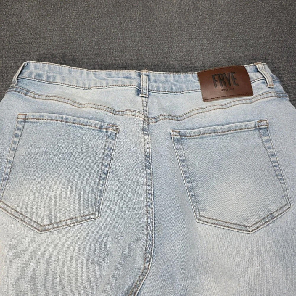 FRYE Light Wash Denim Jeans Womens Size 12/31 Wide Leg Bootcut Cotton Blend‎